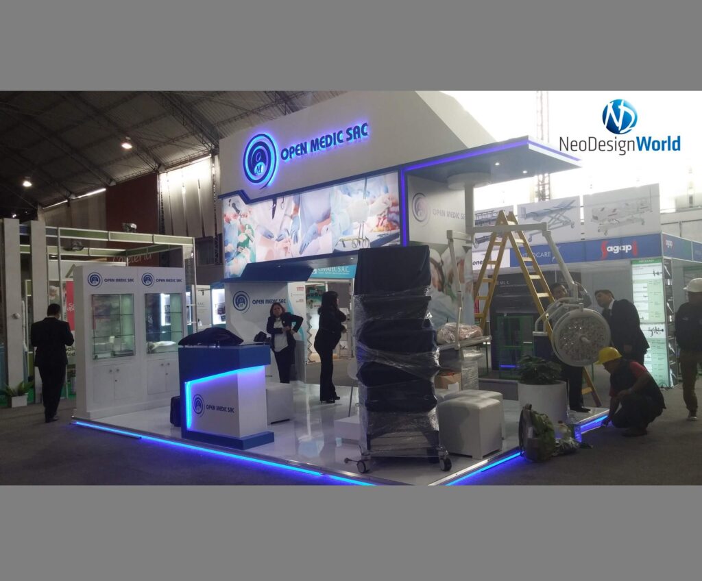 custom trade show exhibits- booth desing neodesignworld- h OpenMedic