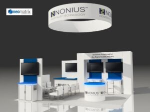 modular booths neomatrix nworld 11 island isla hanging Nonius technology