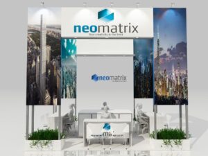 modular booths neomatrix nworld 3 island isla hanging