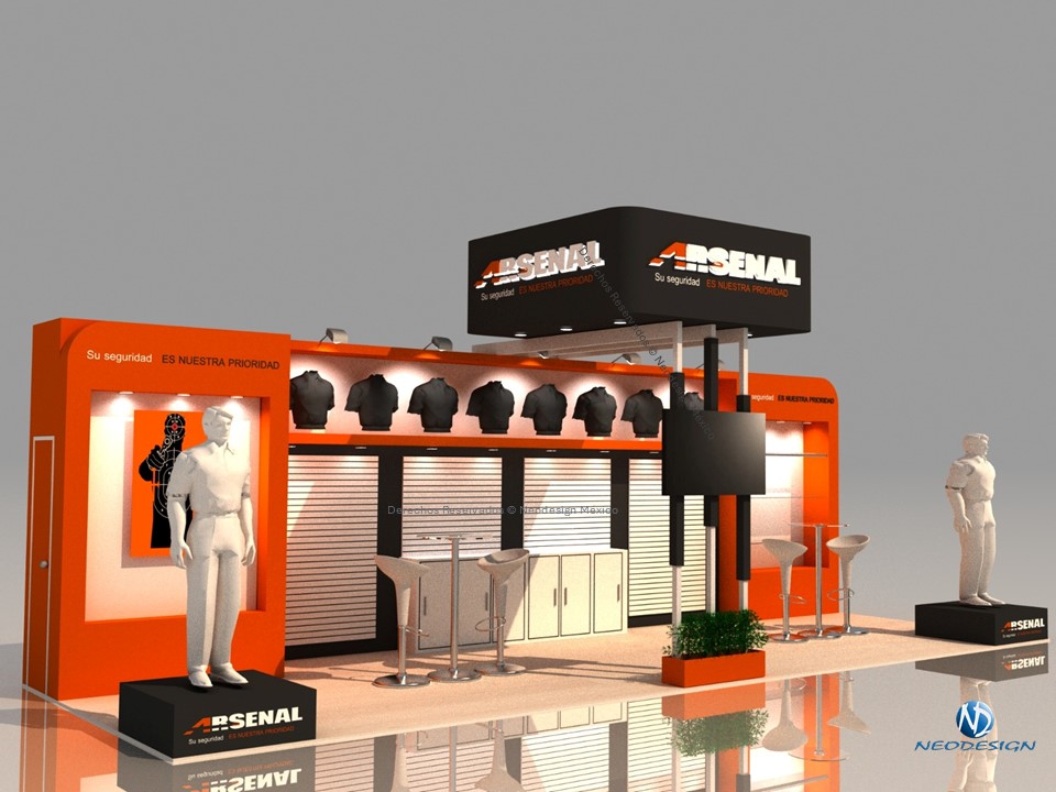 Diapositiva6 stand industrial para exhibir ropas