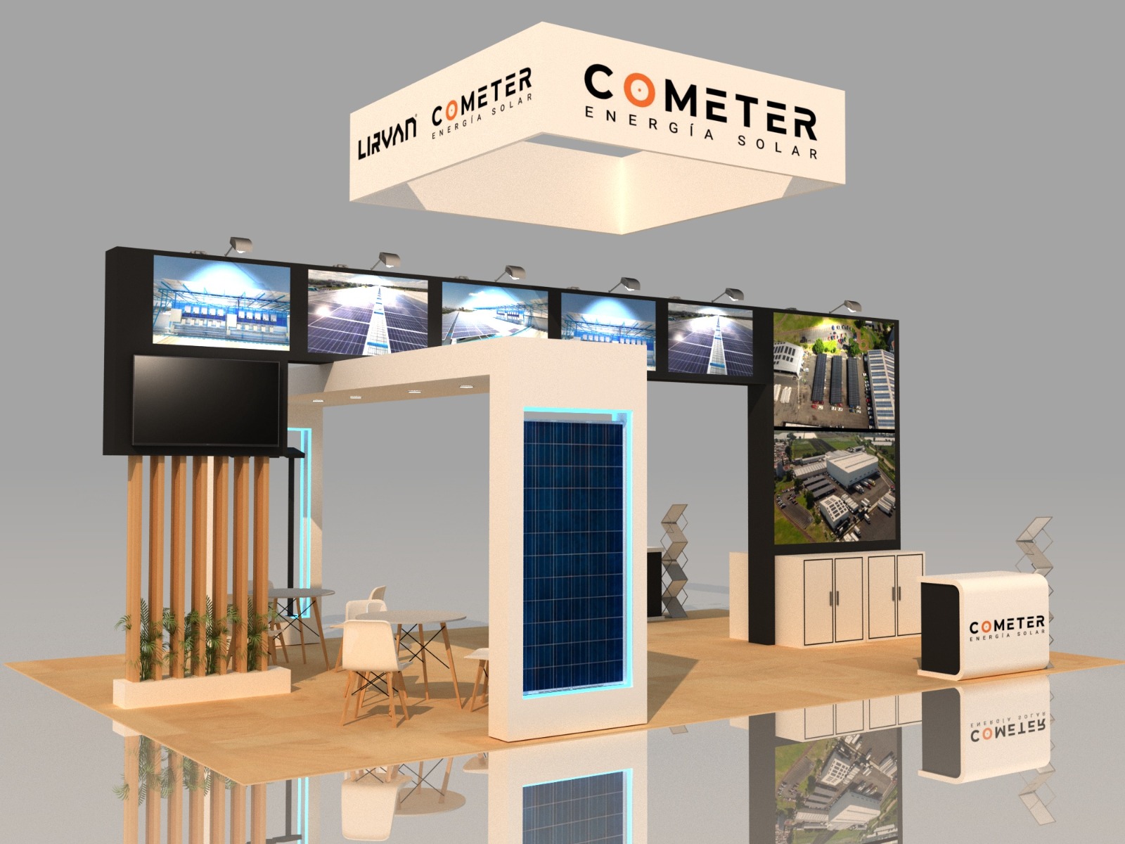 agencias de diseno de stands en el mundo hanging tradeshows